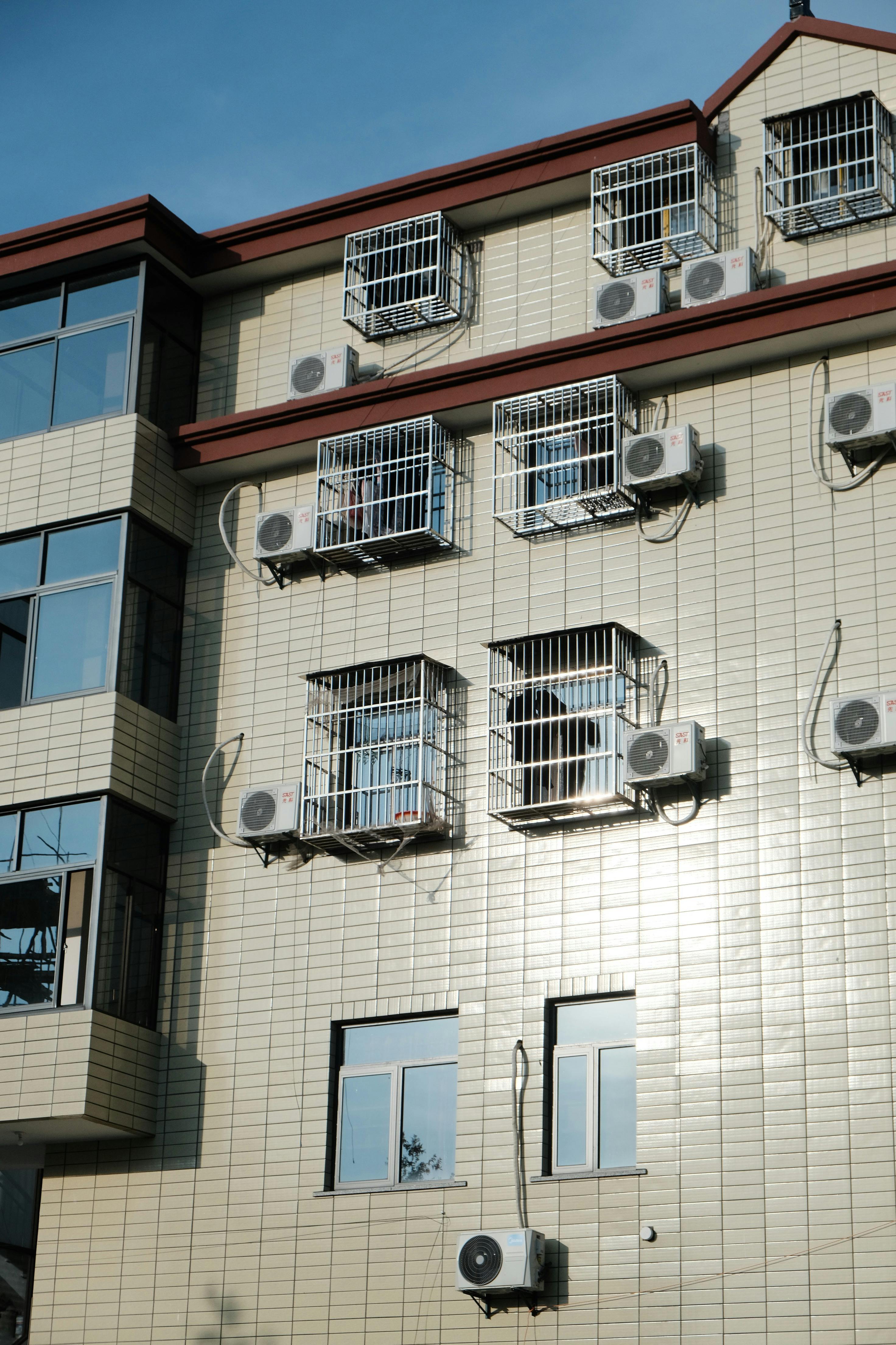Multiple HVAC units installed on commercial building in Fairbanks